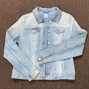 Light Wash Slightly Distressed Denim Jacket